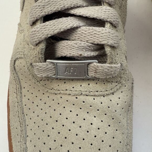 Nike Air Force 1 String High Top Sneakers Shoes Women 8 Suede Gum 749266-200 - Picture 6 of 10